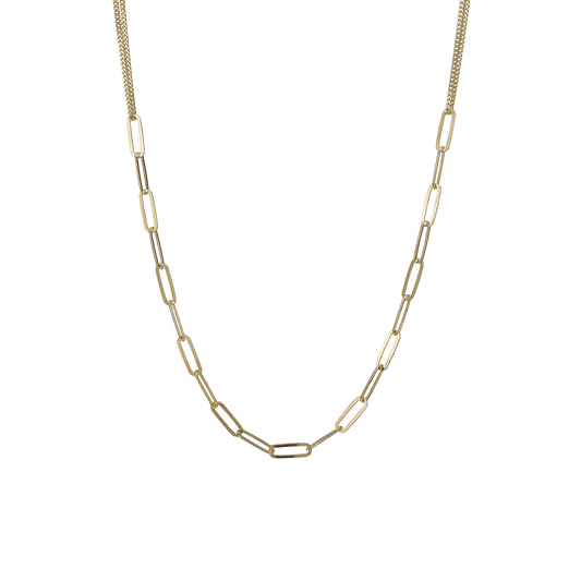 Joined together Necklace - Gold Plated Sterling Silver