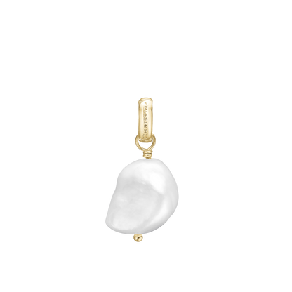 Pearl dream Earring Pendant - Polished Gold Plated Sterling Silver with 1 Perle