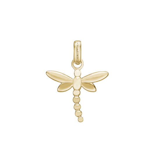 Dragonfly Earring Pendant - Gold Plated Sterling Silver