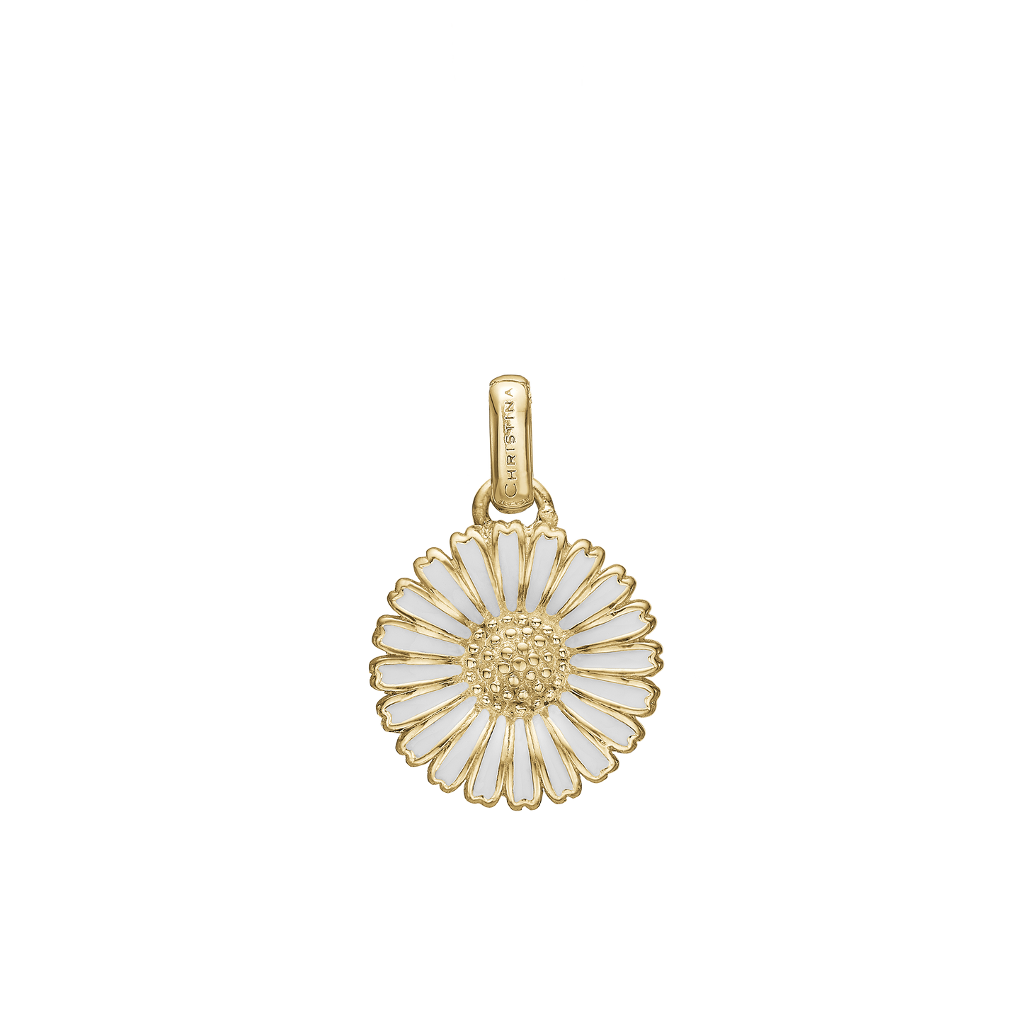 Marguerite Ø15mm Earring Pendant - Gold Plated Sterling Silver