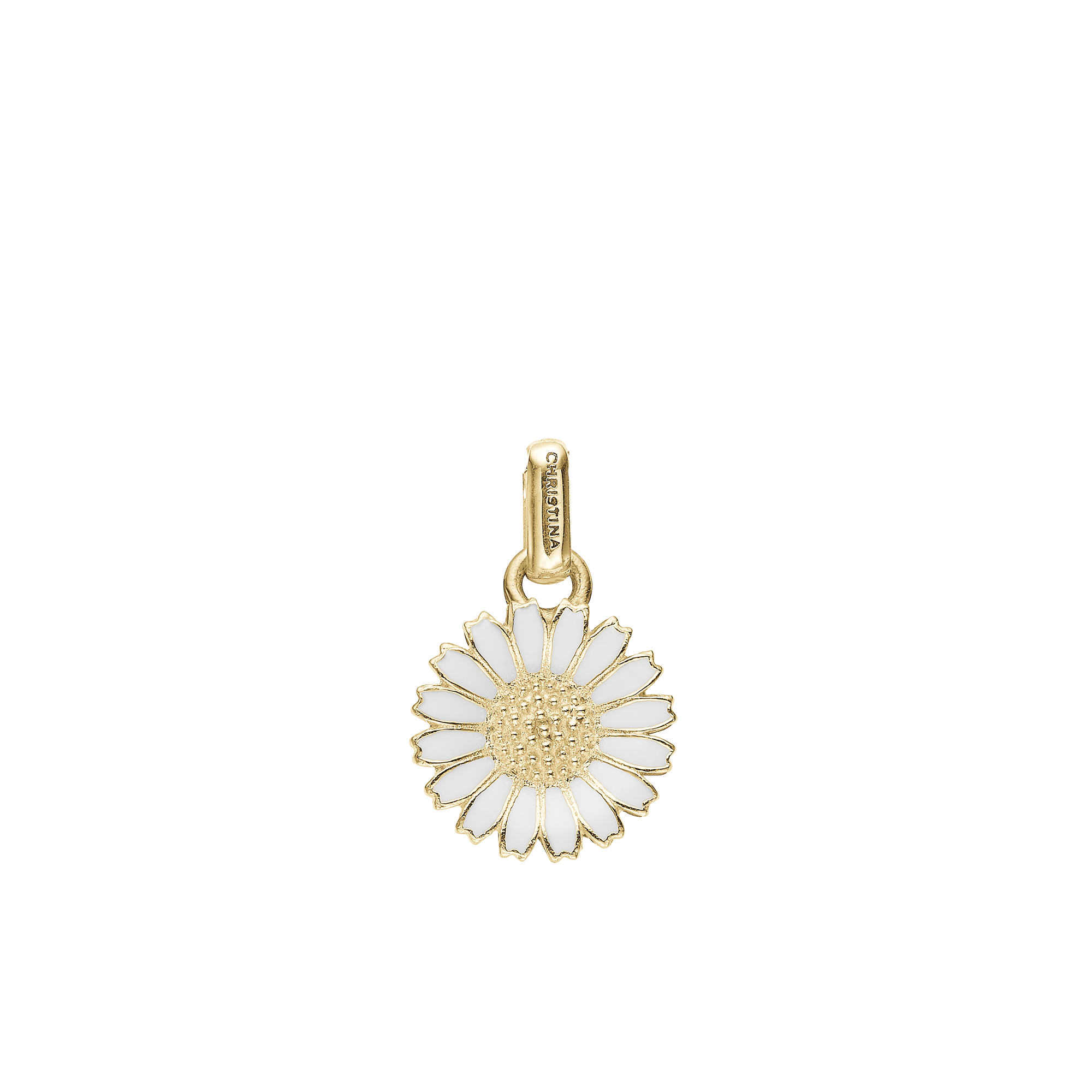 Marguerite Ø 12mm Earring Pendant - Gold Plated Sterling Silver