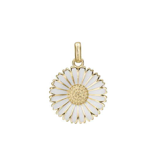 Marguerite Ø 20mm Earring Pendant - Gold Plated Sterling Silver