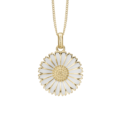 Marguerite Ø 20mm Earring Pendant - Gold Plated Sterling Silver