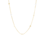 Day & Night Necklace - Polished Gold Plated Sterling Silver with 2 white Ferskvandsperler