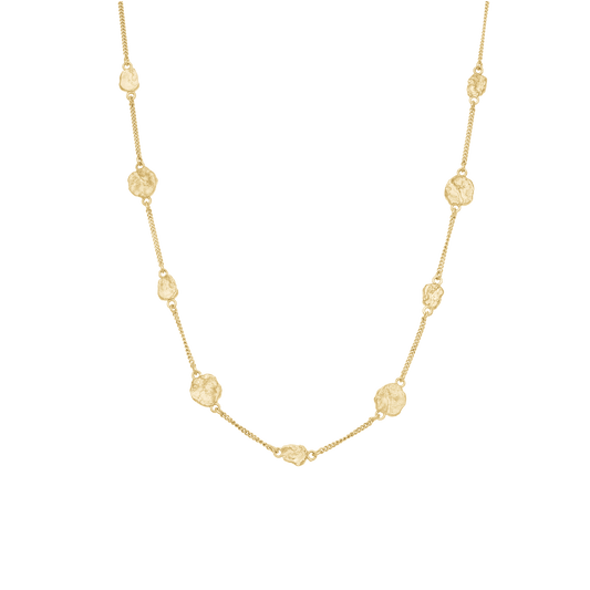 Antique Necklace - Matte Gold Plated Sterling Silver
