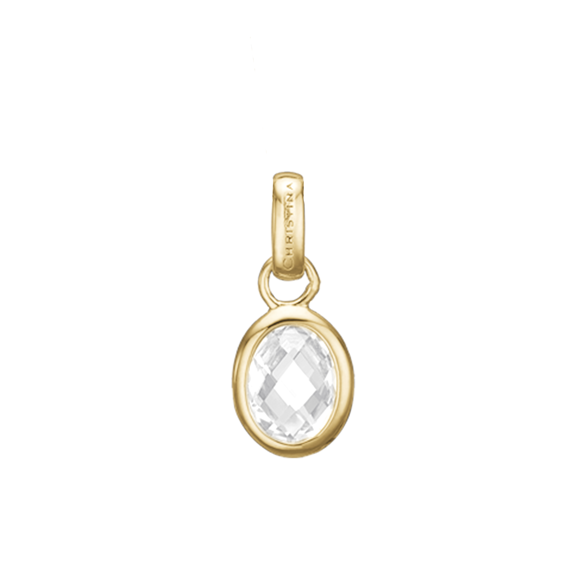 Crystal Dream Earring Pendant - Gold Plated Sterling Silver