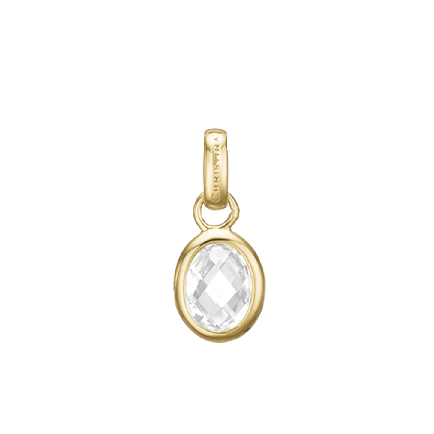 Crystal Dream Earring Pendant - Gold Plated Sterling Silver