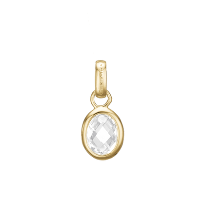 Crystal Dream Earring Pendant - Gold Plated Sterling Silver