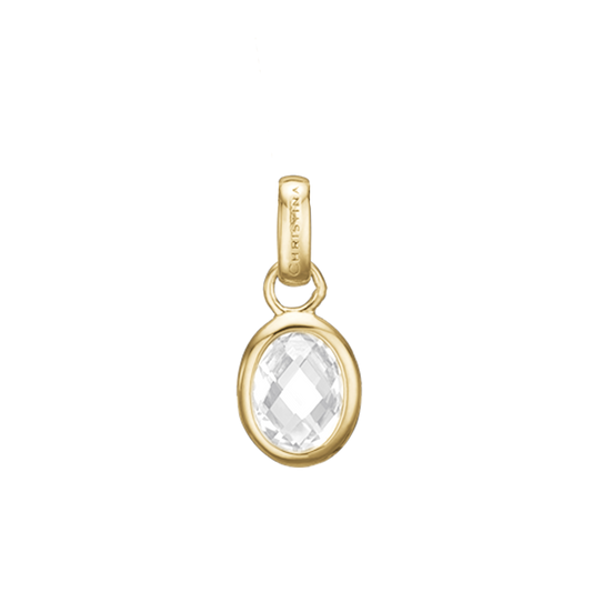 Crystal Dream Earring Pendant - Gold Plated Sterling Silver