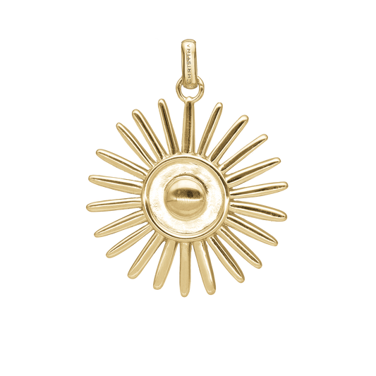 Sunshine Earring Pendant - Polished Gold Plated Sterling Silver