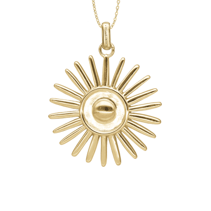 Sunshine Earring Pendant - Polished Gold Plated Sterling Silver