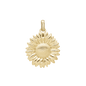 Sunflower Earring Pendant - Polished Gold Plated Sterling Silver