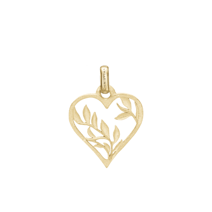 NatWatche Love Earring Pendant - Satin Gold Plated Sterling Silver