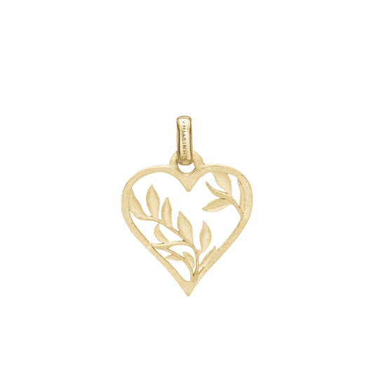 NatWatche Love Earring Pendant - Satin Gold Plated Sterling Silver