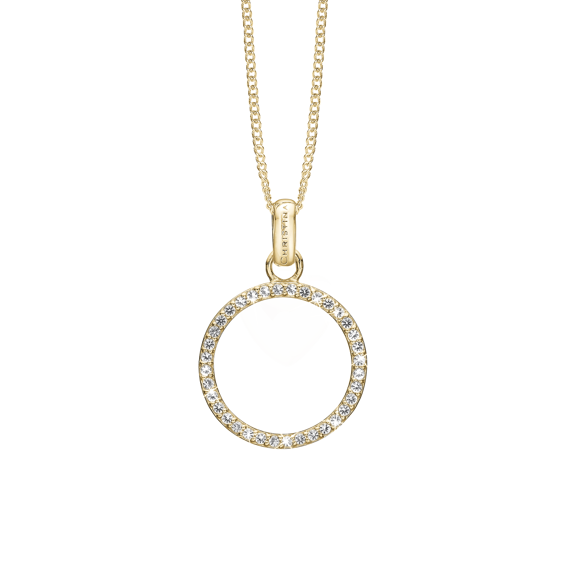 Big Topaz Circle Earring Pendant - CHRISTINA