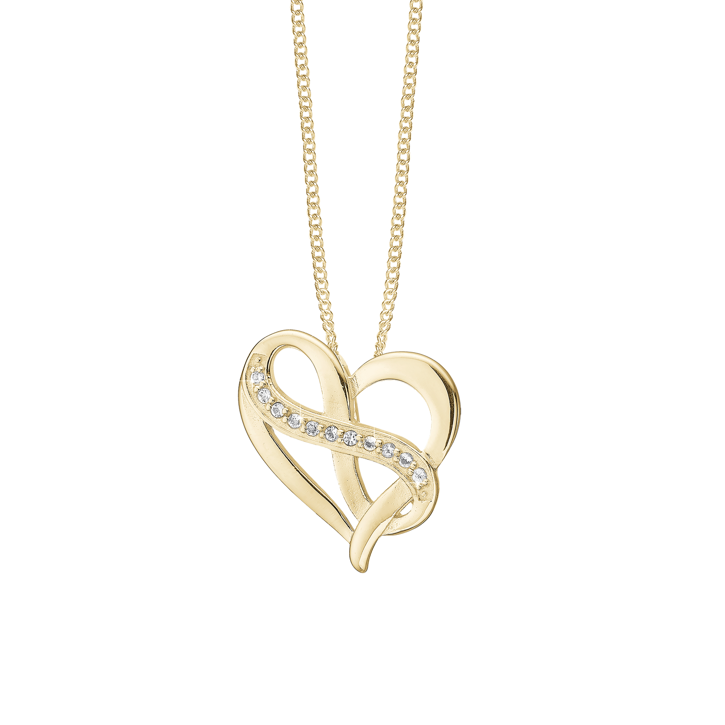 Heart with Eternity Earring Pendant - CHRISTINA