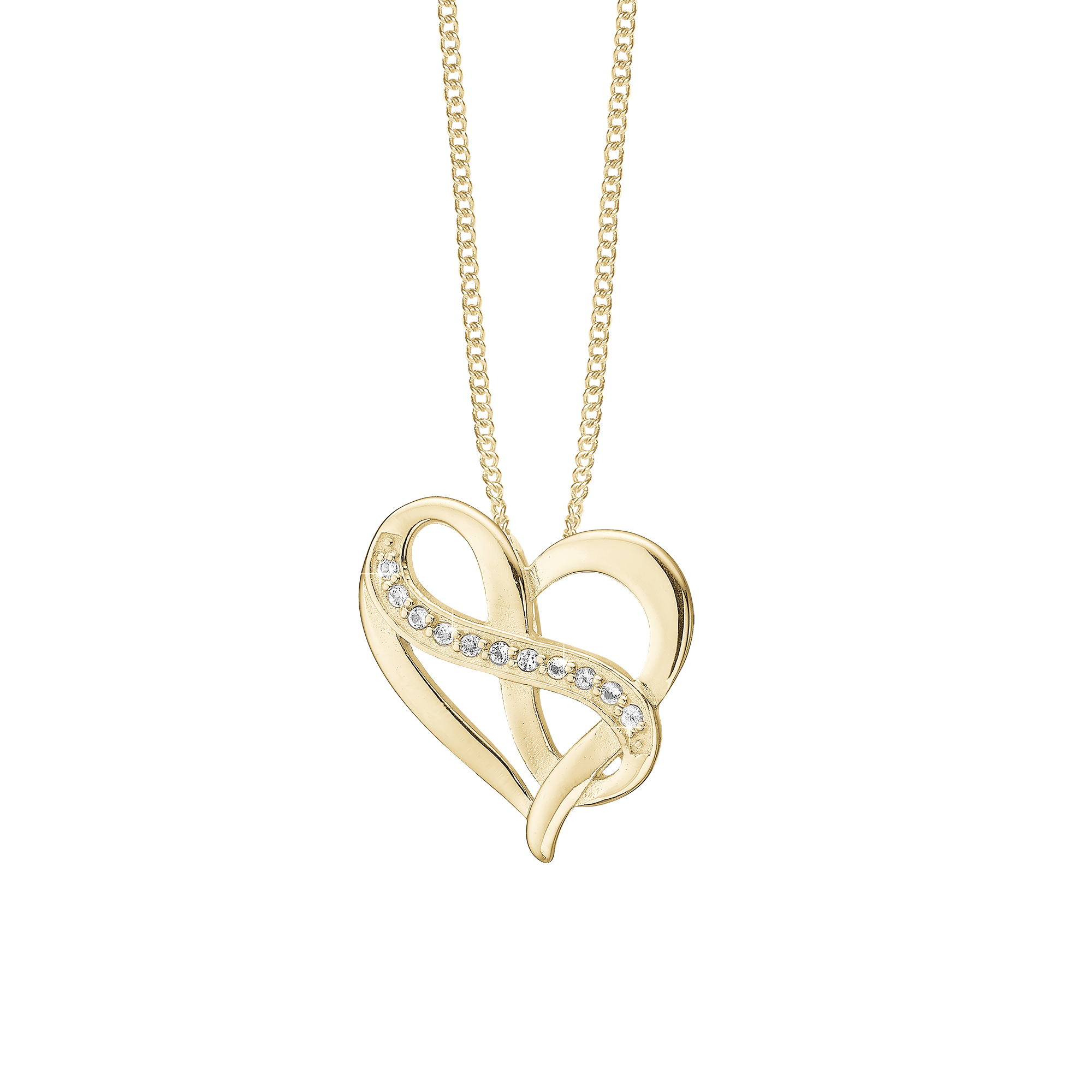 Heart with Eternity Earring Pendant - CHRISTINA