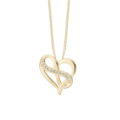 Heart with Eternity Earring Pendant - CHRISTINA