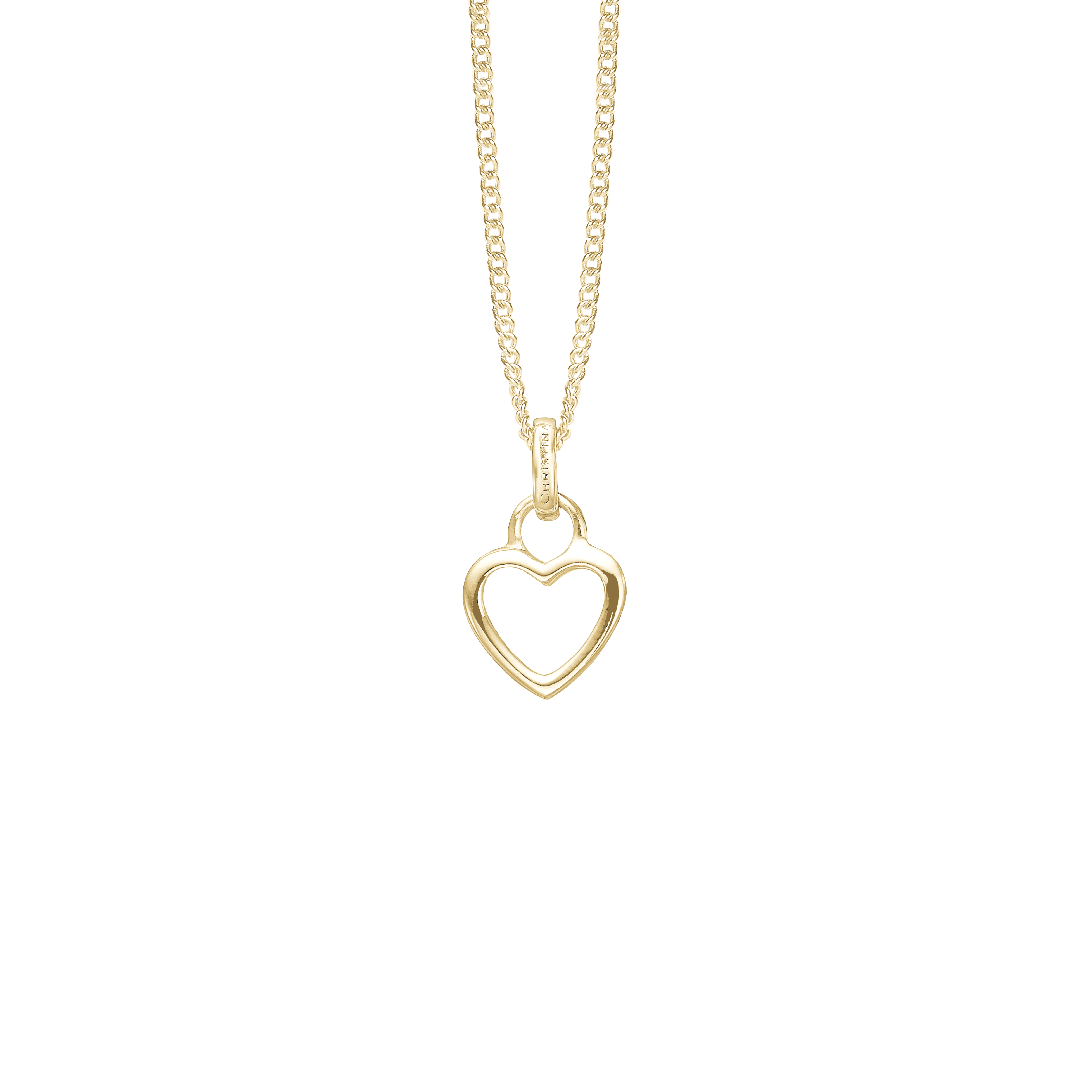 Hjerte Necklace - Gold Plated Sterling Silver