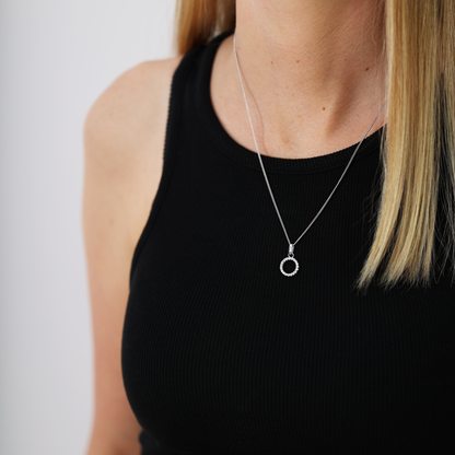 Topaz Circle Earring Pendant - CHRISTINA