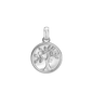 Tree of Life perlemor Earring Pendant - Polished Sterling Silver with 3 white Cubic Zirkonia