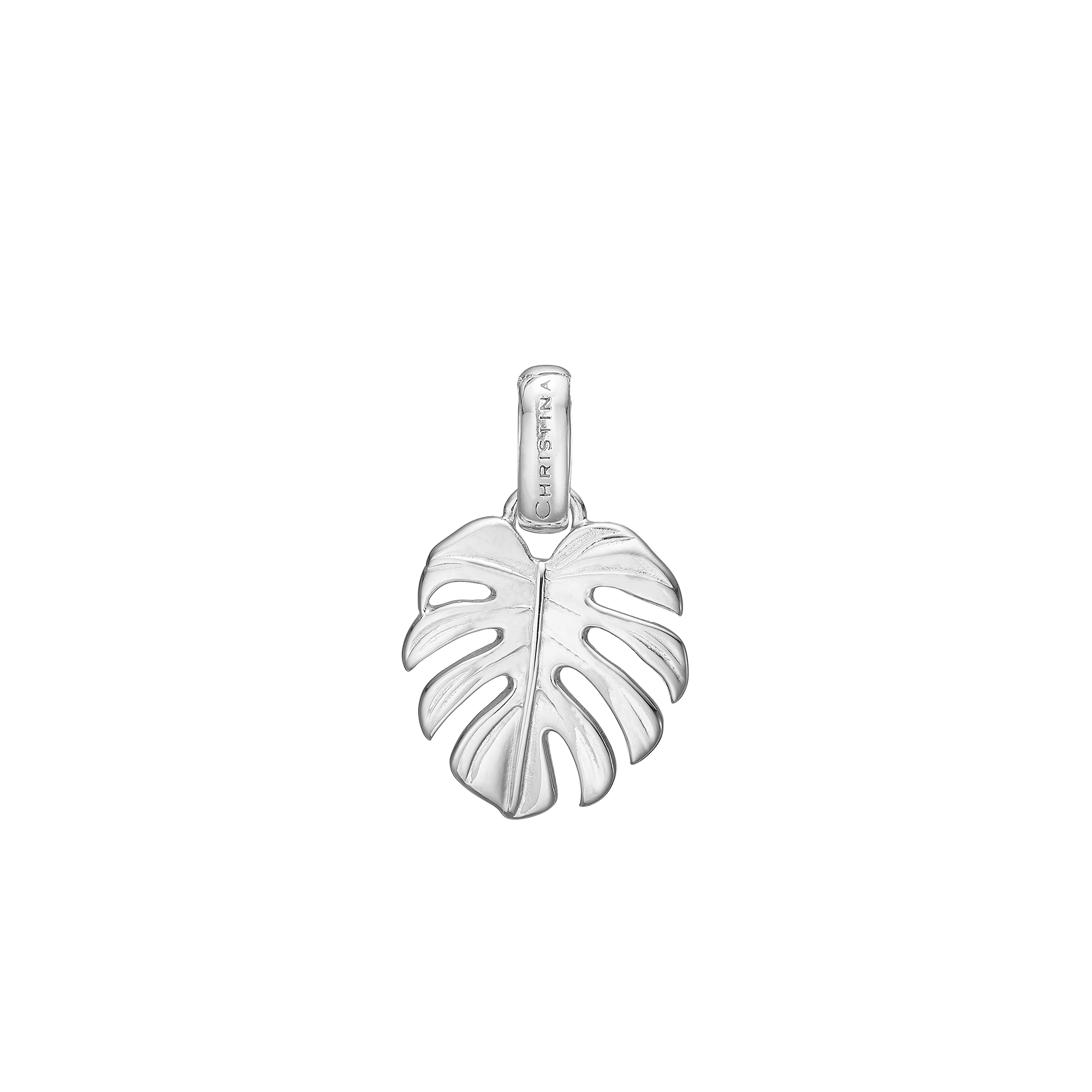 Rainforest Earring Pendant - Polished Sterling Silver
