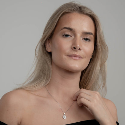 Marguerite Ø 12mm Earring Pendant - Sterling Silver