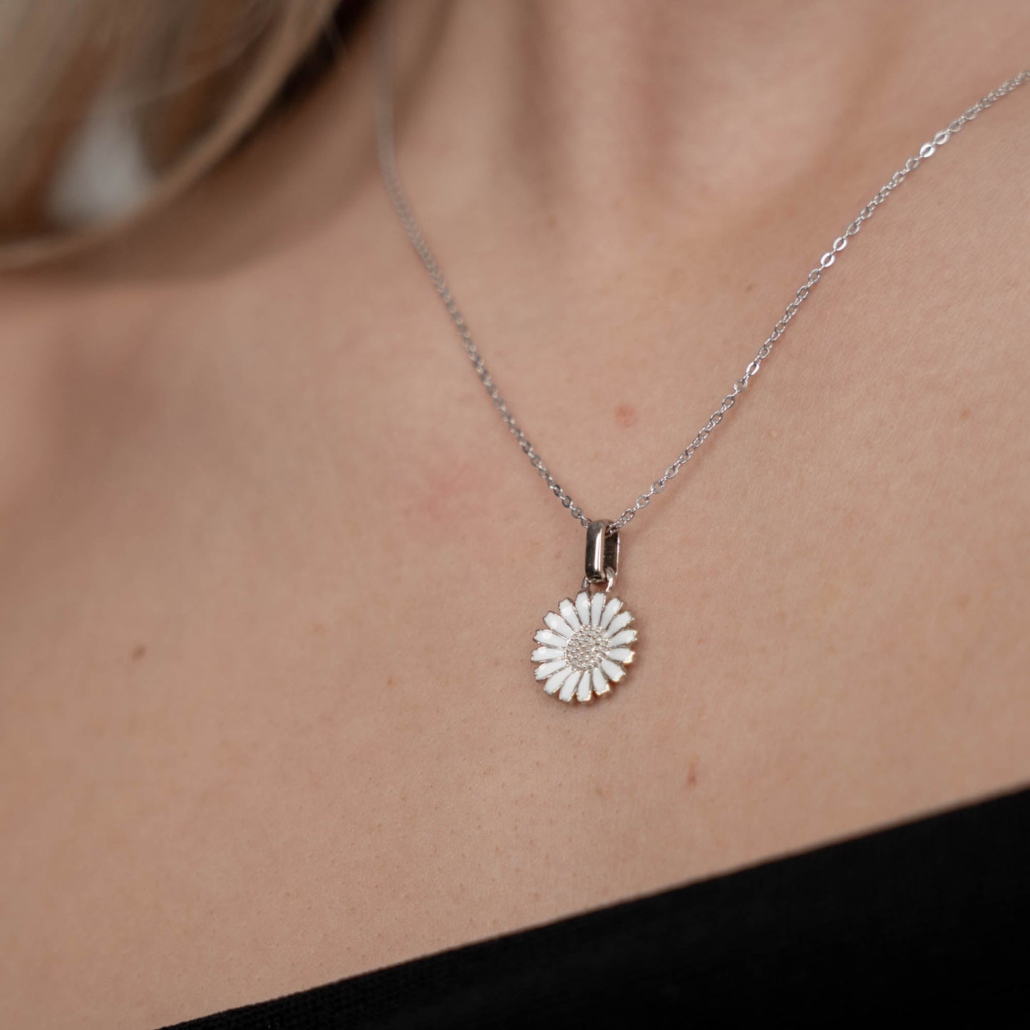 Marguerite Ø 12mm Earring Pendant - Sterling Silver