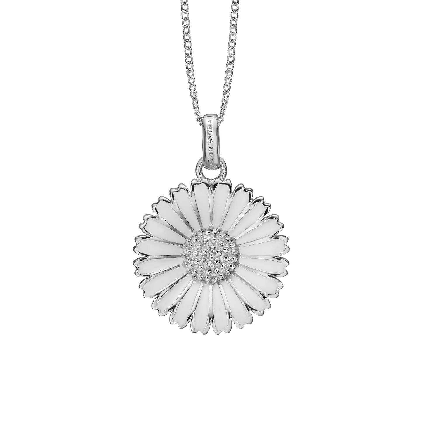 Marguerite Ø 20mm Earring Pendant - Sterling Silver