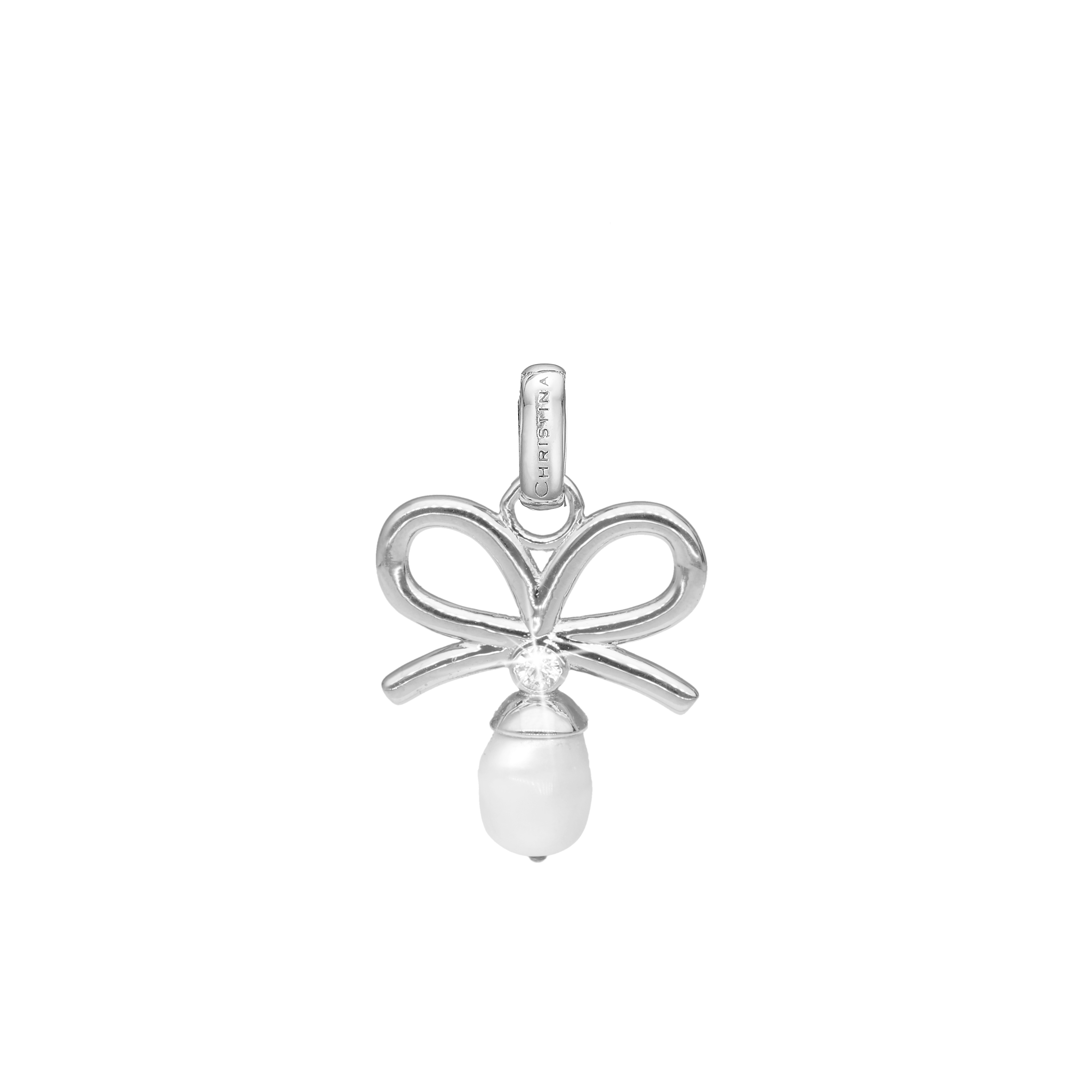 Celebrate Pendant - Polished Sterling Silver with 1 Freshwater pearls