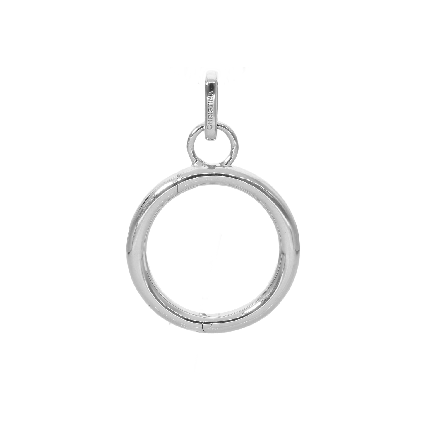 Collectors Oval Earring Pendant - Polished Sterling Silver