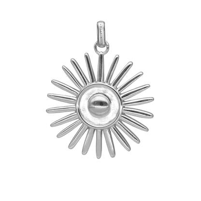 Sunshine Earring Pendant - Polished Sterling Silver