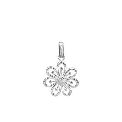 Flower Heaven Earring Pendant - Polished Sterling Silver