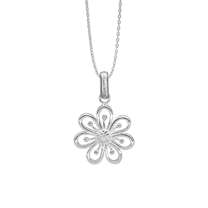 Flower Heaven Earring Pendant - Polished Sterling Silver