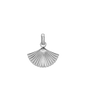 Fan Earring Pendant - Polished Sterling Silver