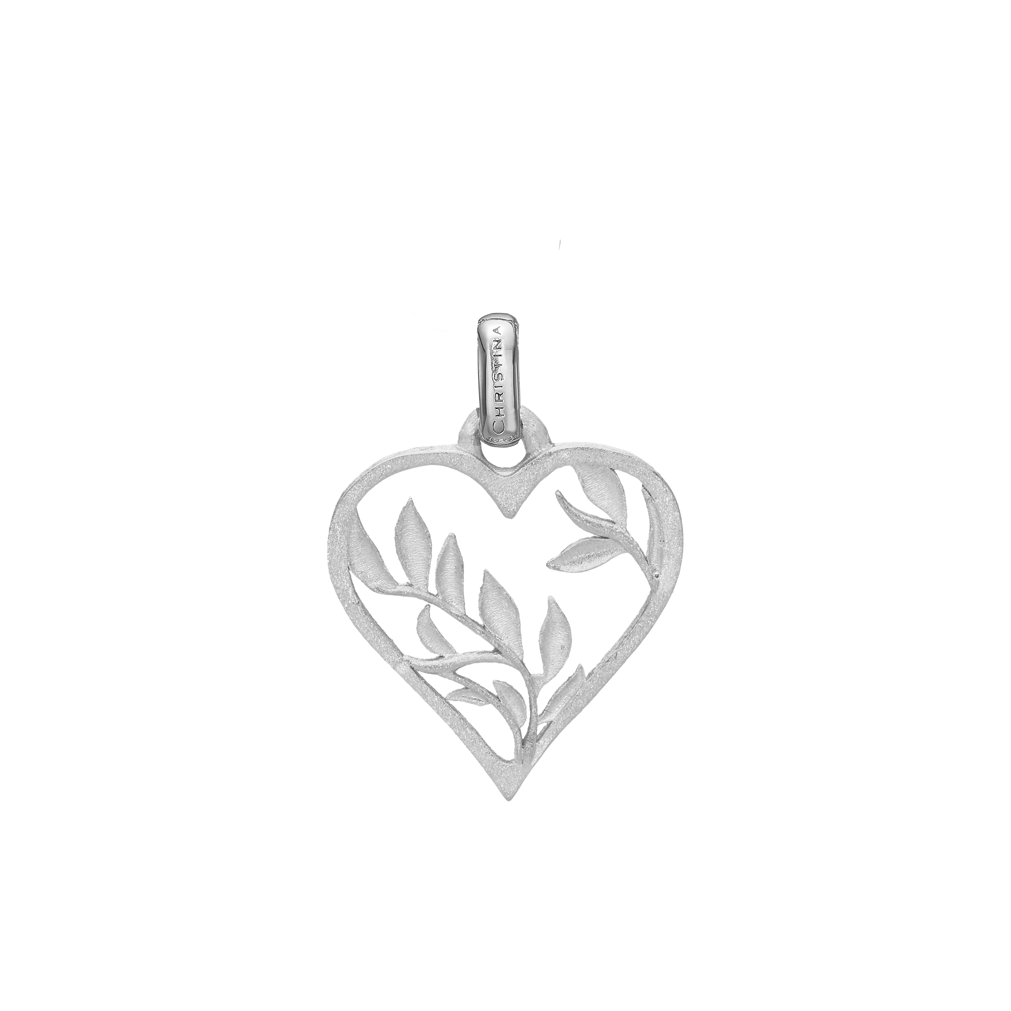 NatWatche Love Earring Pendant - Satin Sterling Silver