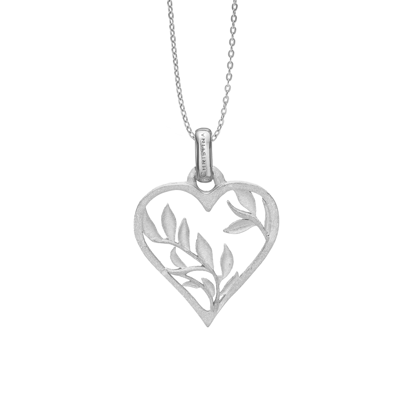 NatWatche Love Earring Pendant - Satin Sterling Silver