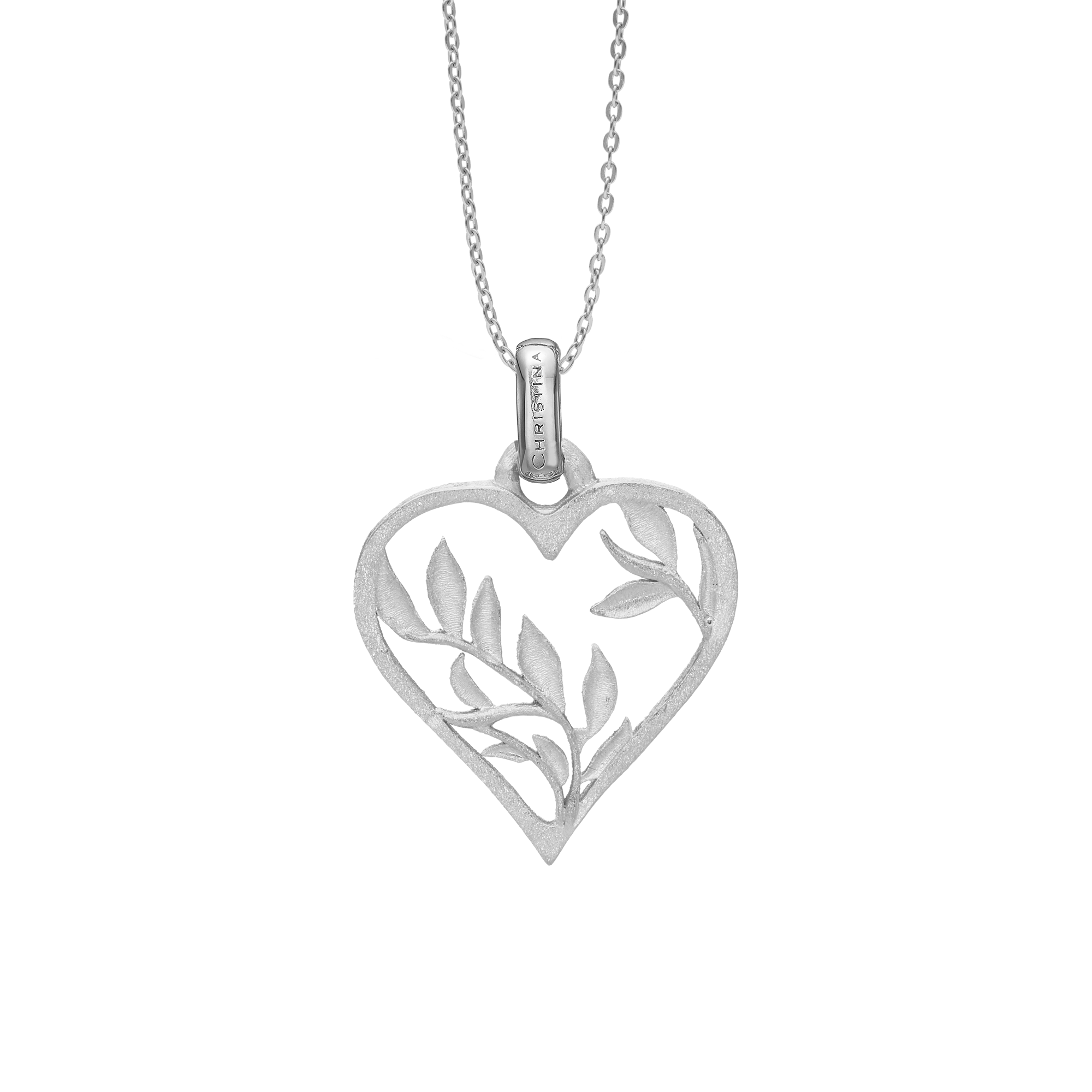 NatWatche Love Earring Pendant - Satin Sterling Silver