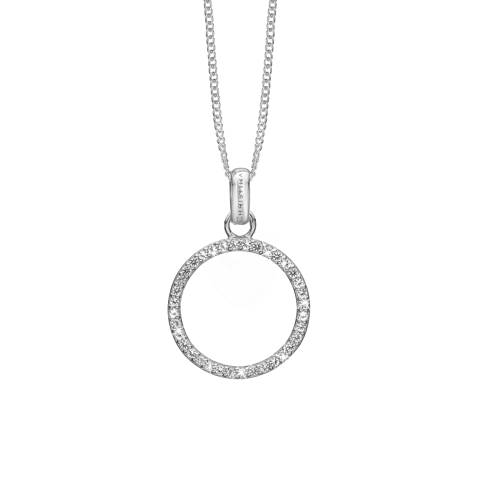 Big Topaz Circle Earring Pendant - CHRISTINA