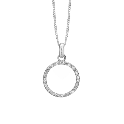 Big Topaz Circle Earring Pendant - CHRISTINA