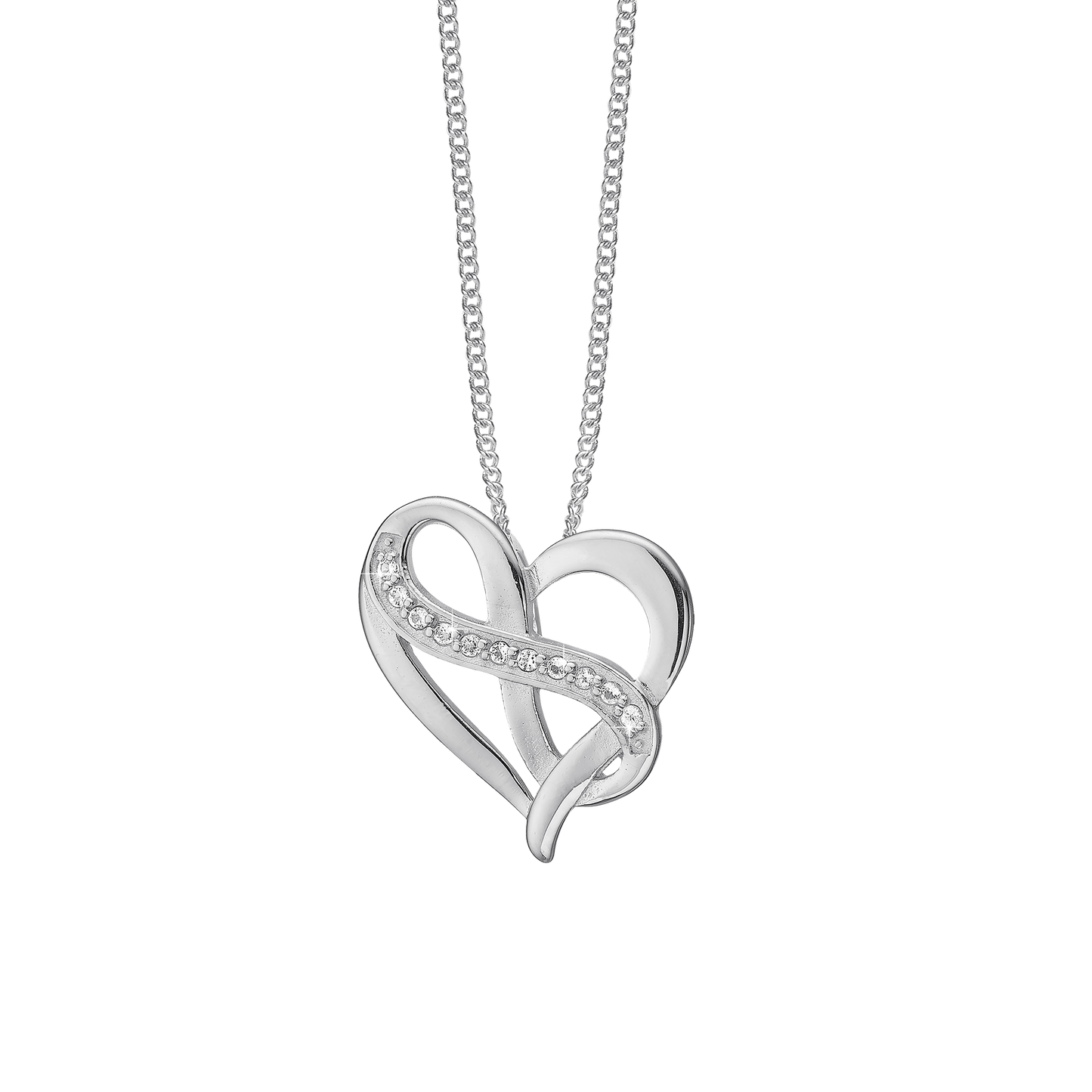 Heart with Eternity Earring Pendant - CHRISTINA