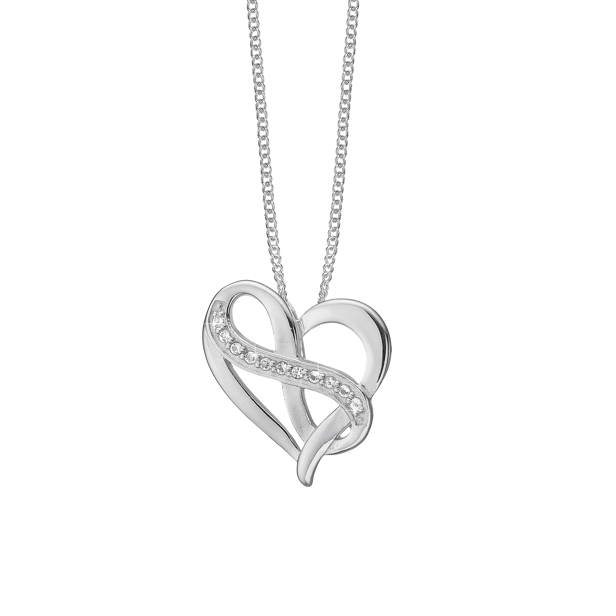 Heart with Eternity Earring Pendant - CHRISTINA