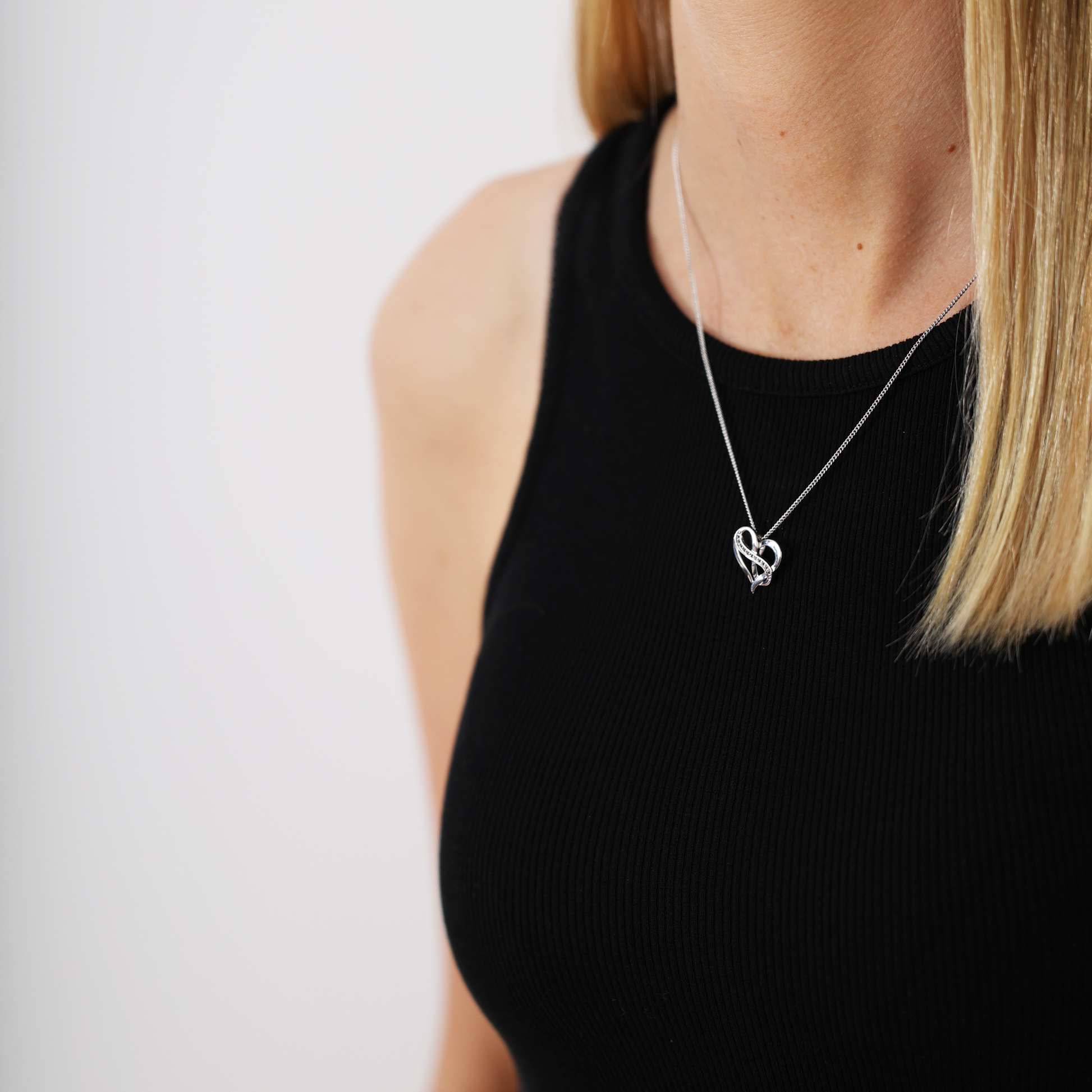 Heart with Eternity Earring Pendant - CHRISTINA