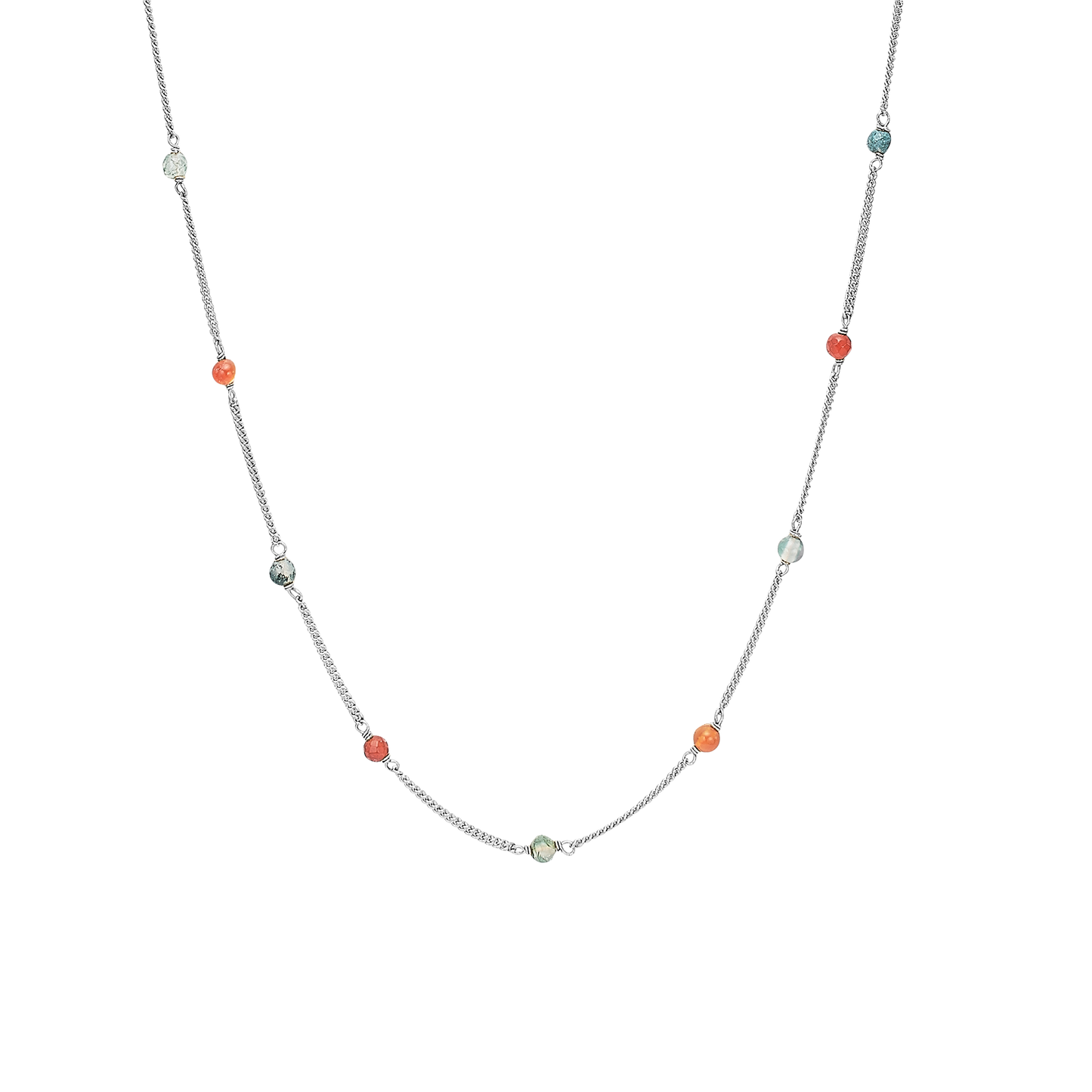 Carnelian and Mos Agat Necklace - CHRISTINA