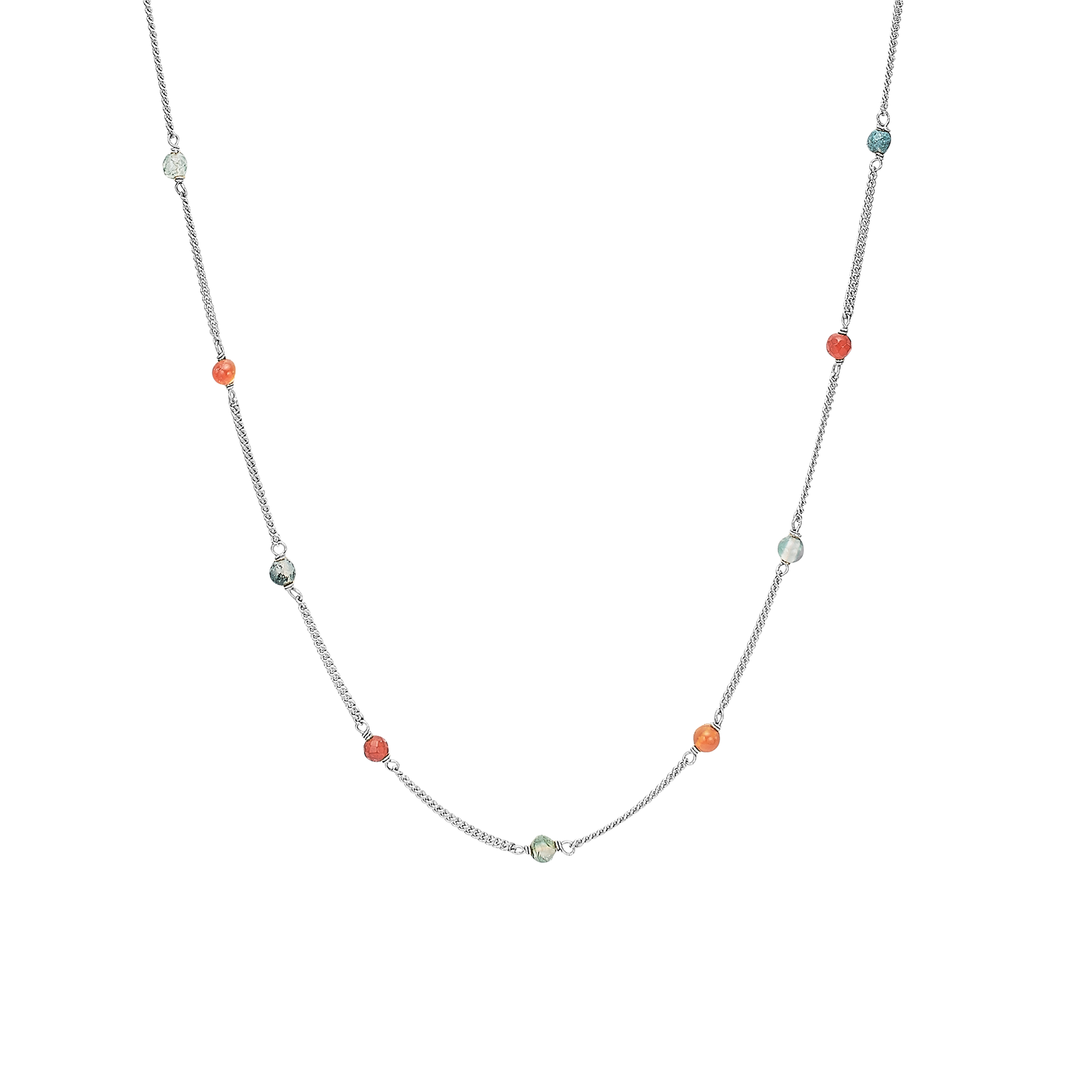 Carnelian and Mos Agat Necklace - CHRISTINA