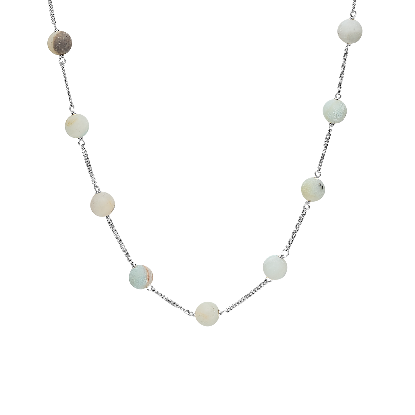 Amazonite Necklace sølv - CHRISTINA
