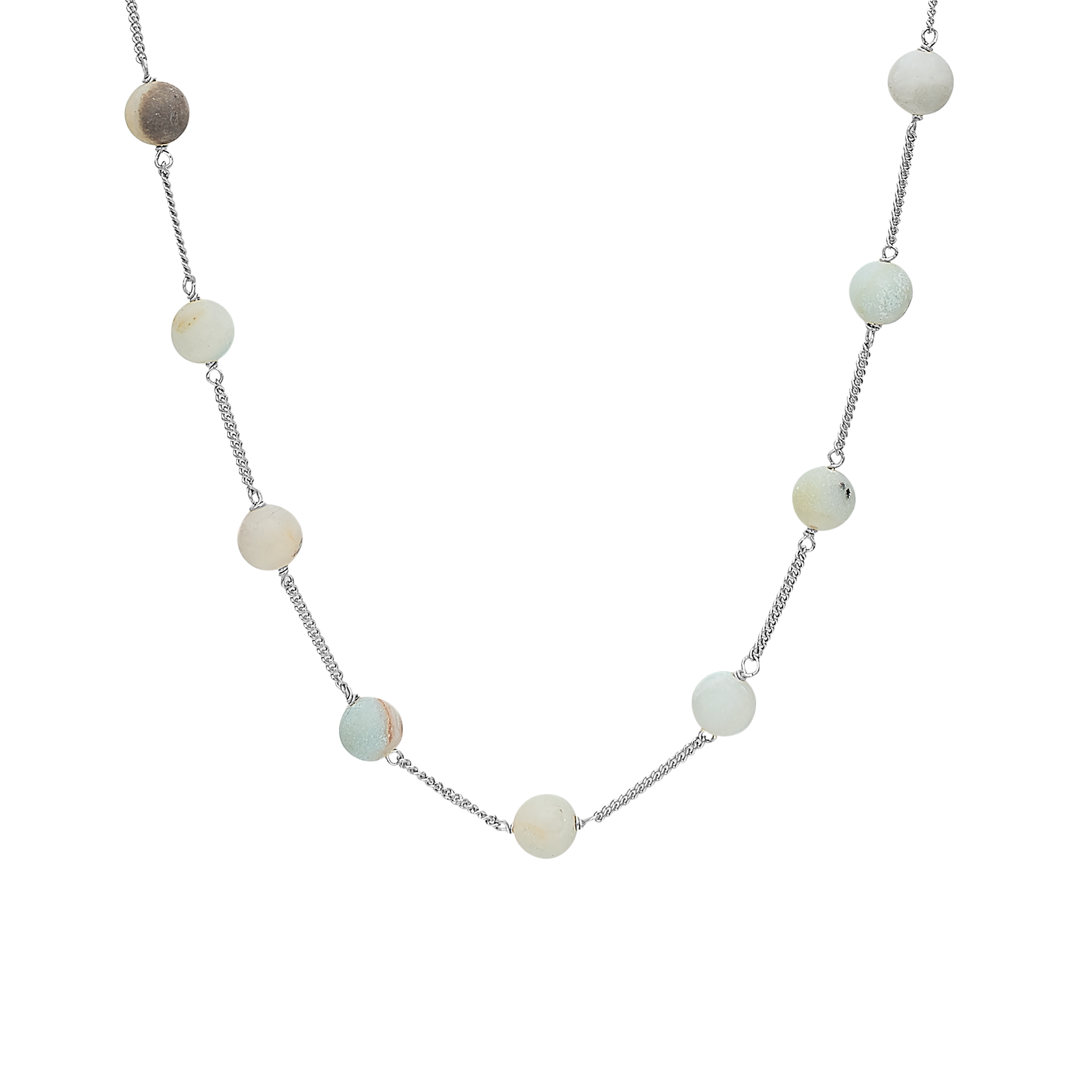 Amazonite Necklace sølv - CHRISTINA
