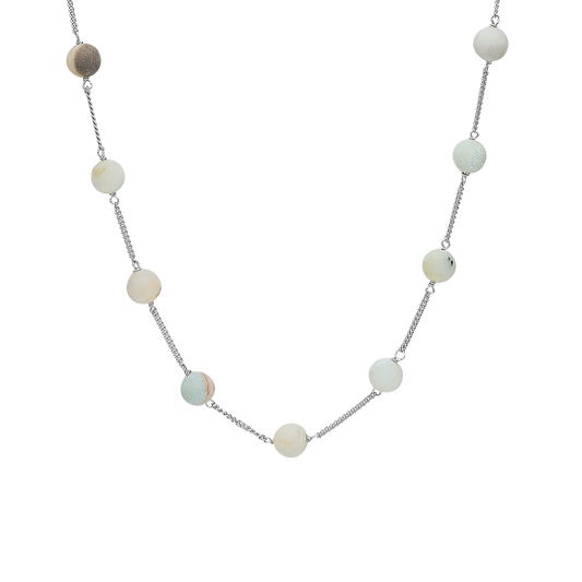 Amazonite Necklace sølv - CHRISTINA