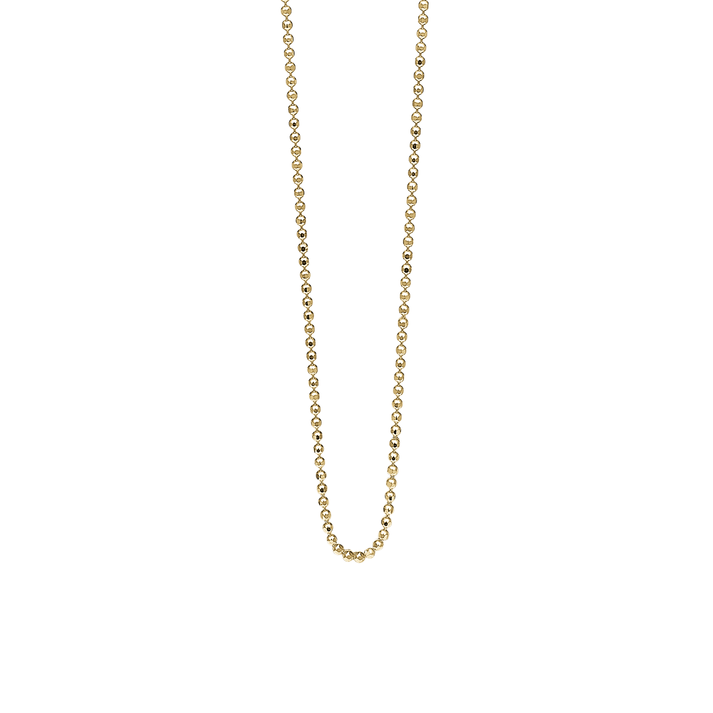 Facet Necklace 40-55 cm - Gold Plated Sterling Silver