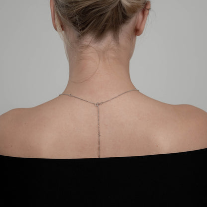Facet Necklace 40-55 cm - Sterling Silver
